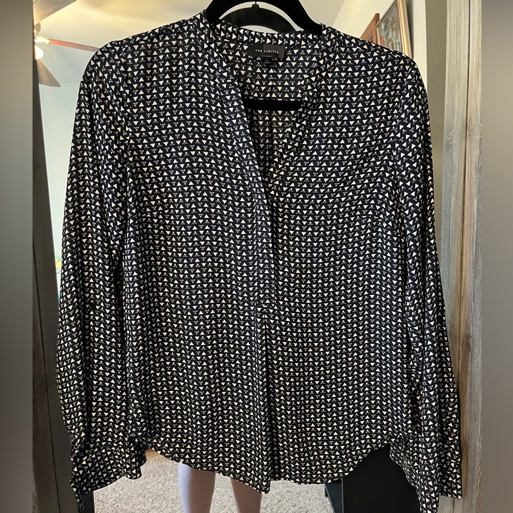 Dark blue geometric shirt